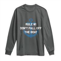 Funny Cruise Long Sleeve Shirt Rule #1 Dont Fall Off The Boat - Wonder Print Shop