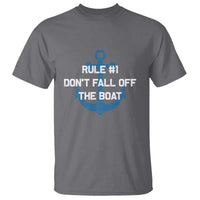 Funny Cruise T Shirt Rule #1 Dont Fall Off The Boat - Wonder Print Shop