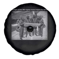 Tuskegee Airmen Spare Tire Cover African American Heroes Preparing for Battle WW2 - Wonder Print Shop