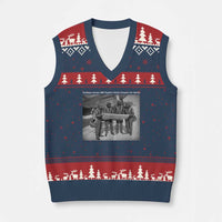 Tuskegee Airmen V-Neck Knit Sweater Vest African American Heroes Preparing for Battle WW2 - Wonder Print Shop