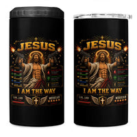 Jesus I Am the Way Character Stats RPG Books 4 in 1 Can Cooler Tumbler