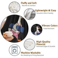 Yoga Goose Carrying Mat Throw Blanket Funny Yogi Workout Fitness Graphic
