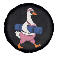 Yoga Goose Carrying Mat Spare Tire Cover Funny Yogi Workout Fitness Graphic