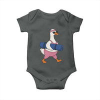 Yoga Goose Carrying Mat Baby Onesie Funny Yogi Workout Fitness Graphic