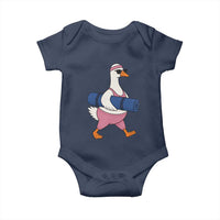 Yoga Goose Carrying Mat Baby Onesie Funny Yogi Workout Fitness Graphic