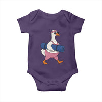 Yoga Goose Carrying Mat Baby Onesie Funny Yogi Workout Fitness Graphic