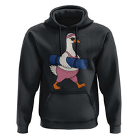 Yoga Goose Carrying Mat Hoodie Funny Yogi Workout Fitness Graphic
