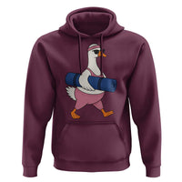 Yoga Goose Carrying Mat Hoodie Funny Yogi Workout Fitness Graphic
