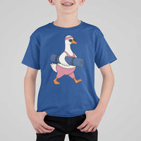 Yoga Goose Carrying Mat T Shirt For Kid Funny Yogi Workout Fitness Graphic