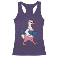 Yoga Goose Carrying Mat Racerback Tank Top Funny Yogi Workout Fitness Graphic