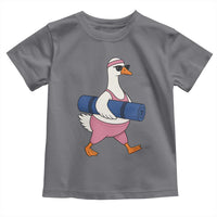 Yoga Goose Carrying Mat Toddler T Shirt Funny Yogi Workout Fitness Graphic