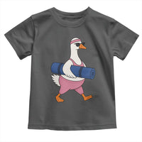 Yoga Goose Carrying Mat Toddler T Shirt Funny Yogi Workout Fitness Graphic