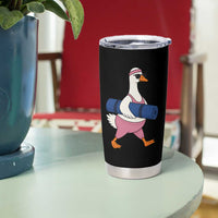 Yoga Goose Carrying Mat Tumbler Cup Funny Yogi Workout Fitness Graphic
