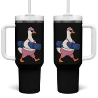 Yoga Goose Carrying Mat Tumbler With Handle Funny Yogi Workout Fitness Graphic