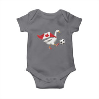 Canada Soccer Goose Baby Onesie Canadian Flag Patriotic Football Fan Graphic