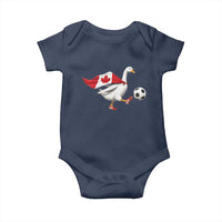 Canada Soccer Goose Baby Onesie Canadian Flag Patriotic Football Fan Graphic