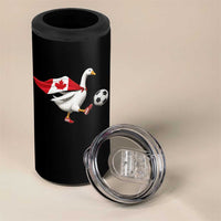 Canada Soccer Goose 4 in 1 Can Cooler Tumbler Canadian Flag Patriotic Football Fan Graphic