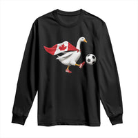 Canada Soccer Goose Long Sleeve Shirt Canadian Flag Patriotic Football Fan Graphic