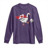 Canada Soccer Goose Long Sleeve Shirt Canadian Flag Patriotic Football Fan Graphic