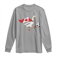 Canada Soccer Goose Long Sleeve Shirt Canadian Flag Patriotic Football Fan Graphic