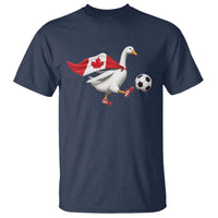 Canada Soccer Goose T Shirt Canadian Flag Patriotic Football Fan Graphic