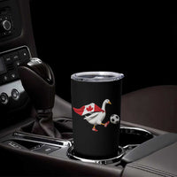 Canada Soccer Goose Tumbler Cup Canadian Flag Patriotic Football Fan Graphic