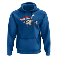 Funny Paraguay Soccer Hoodie Goose Wearing Paraguayan Flag Patriotic Football Fan Graphic