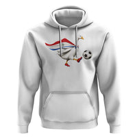 Funny Paraguay Soccer Hoodie Goose Wearing Paraguayan Flag Patriotic Football Fan Graphic