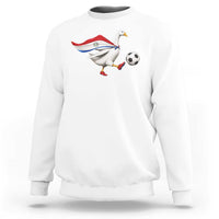 Funny Paraguay Soccer Sweatshirt Goose Wearing Paraguayan Flag Patriotic Football Fan Graphic