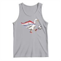 Funny Paraguay Soccer Tank Top Goose Wearing Paraguayan Flag Patriotic Football Fan Graphic