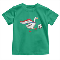 Funny Paraguay Soccer Toddler T Shirt Goose Wearing Paraguayan Flag Patriotic Football Fan Graphic