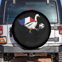 France Soccer Goose Spare Tire Cover French Flag Patriotic Football Fan Graphic