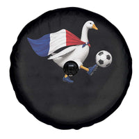 France Soccer Goose Spare Tire Cover French Flag Patriotic Football Fan Graphic