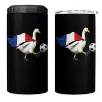France Soccer Goose 4 in 1 Can Cooler Tumbler French Flag Patriotic Football Fan Graphic