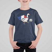 France Soccer Goose T Shirt For Kid French Flag Patriotic Football Fan Graphic