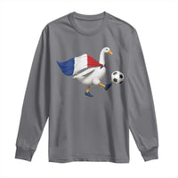 France Soccer Goose Long Sleeve Shirt French Flag Patriotic Football Fan Graphic
