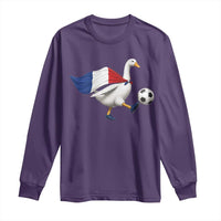 France Soccer Goose Long Sleeve Shirt French Flag Patriotic Football Fan Graphic