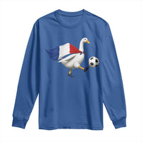 France Soccer Goose Long Sleeve Shirt French Flag Patriotic Football Fan Graphic
