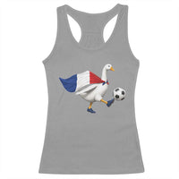 France Soccer Goose Racerback Tank Top French Flag Patriotic Football Fan Graphic