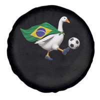 Brazil Soccer Goose Spare Tire Cover Brazilian Flag Patriotic Football Fan Graphic