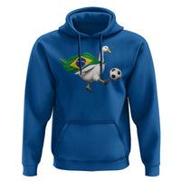 Brazil Soccer Goose Hoodie Brazilian Flag Patriotic Football Fan Graphic
