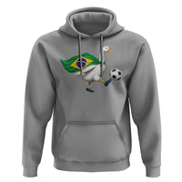 Brazil Soccer Goose Hoodie Brazilian Flag Patriotic Football Fan Graphic