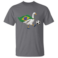 Brazil Soccer Goose T Shirt Brazilian Flag Patriotic Football Fan Graphic
