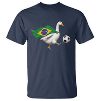 Brazil Soccer Goose T Shirt Brazilian Flag Patriotic Football Fan Graphic