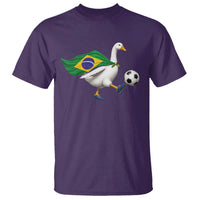 Brazil Soccer Goose T Shirt Brazilian Flag Patriotic Football Fan Graphic