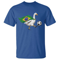 Brazil Soccer Goose T Shirt Brazilian Flag Patriotic Football Fan Graphic