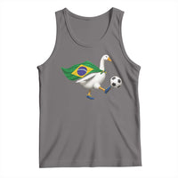 Brazil Soccer Goose Tank Top Brazilian Flag Patriotic Football Fan Graphic