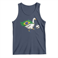 Brazil Soccer Goose Tank Top Brazilian Flag Patriotic Football Fan Graphic