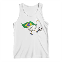 Brazil Soccer Goose Tank Top Brazilian Flag Patriotic Football Fan Graphic