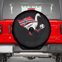 Norway Soccer Goose Spare Tire Cover Norwegian Flag Patriotic Football Fan Graphic